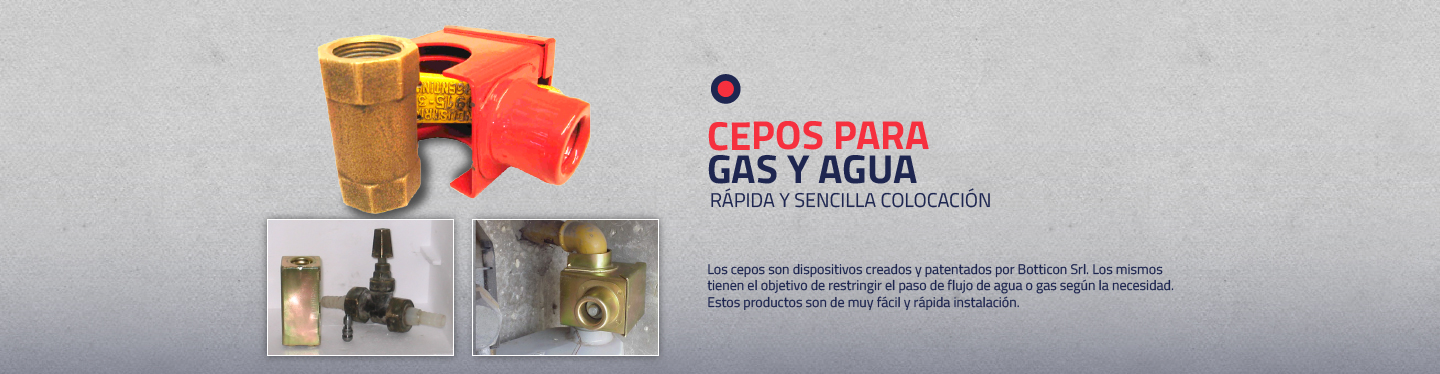 Cepos para gas y agua